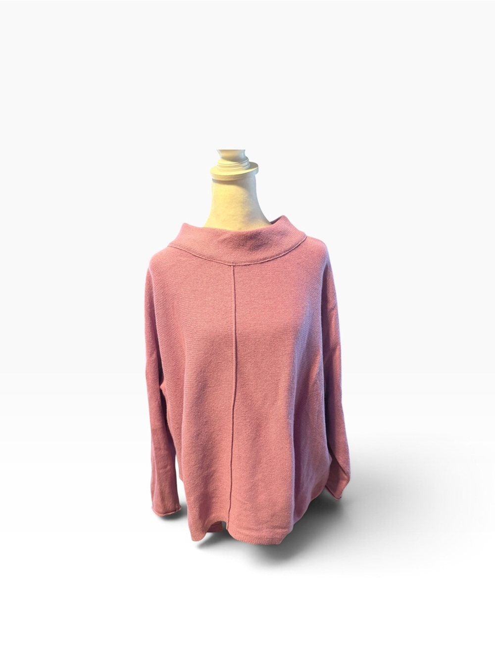 Eileen Fisher Cotton/Cashmere Mock Neck Sweater. Size XL. GUC